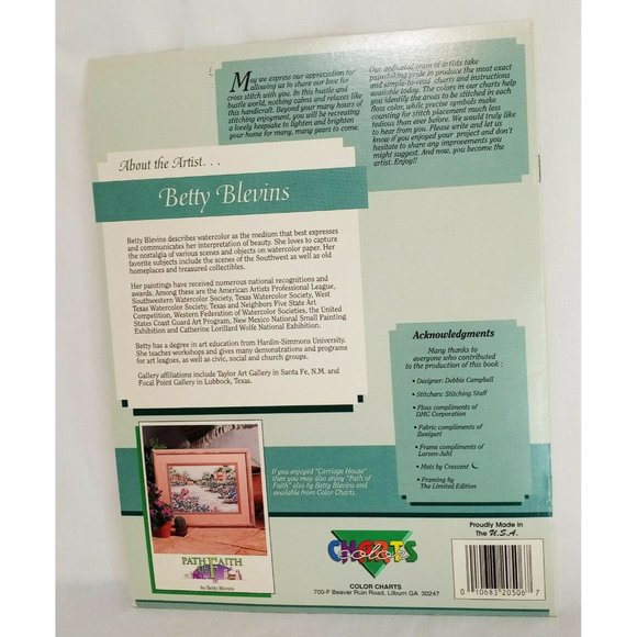 Carriage House Cross Stitch Leaflet Book Color Charts 20506 1992 Car Garage - Picture 2 of 6